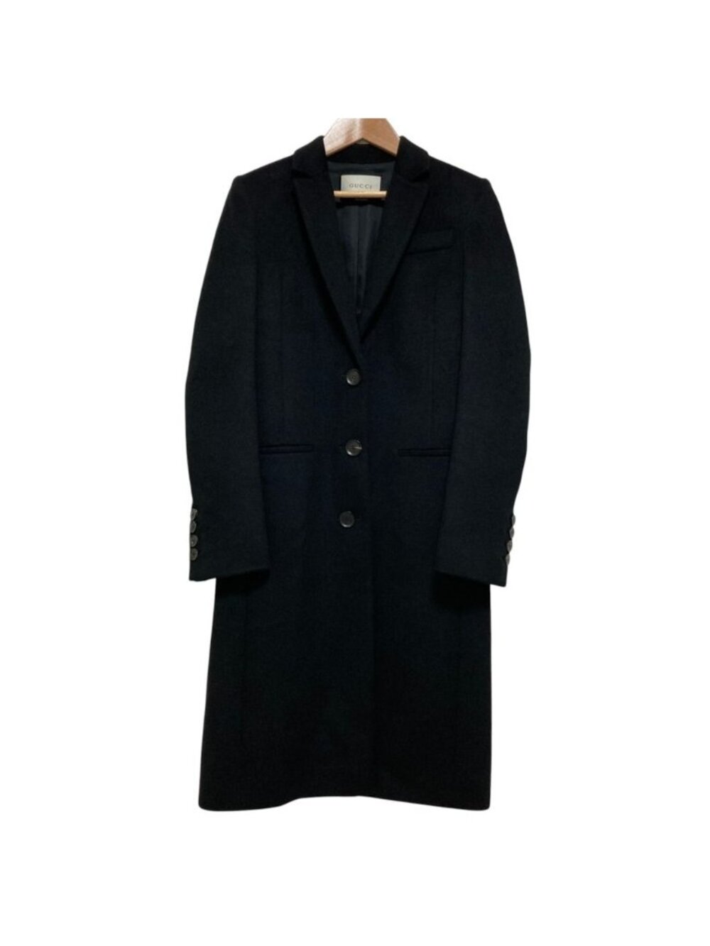 Gucci Wool Chesterfield Black Fall Winter 36